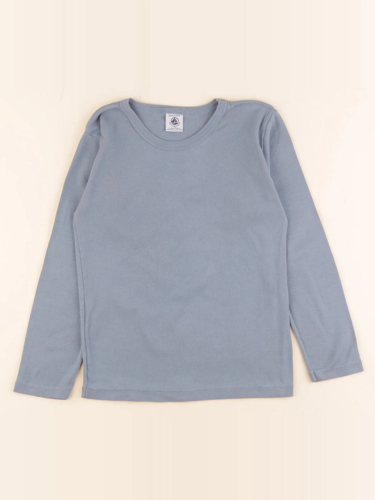 Petit Bateau - tee-shirt bleu - 8 ans