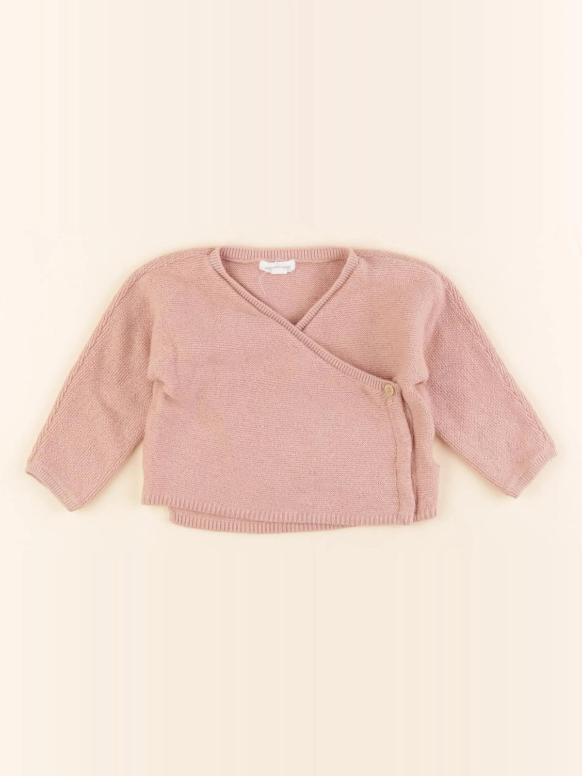 Vertbaudet - gilet rose - 9 mois