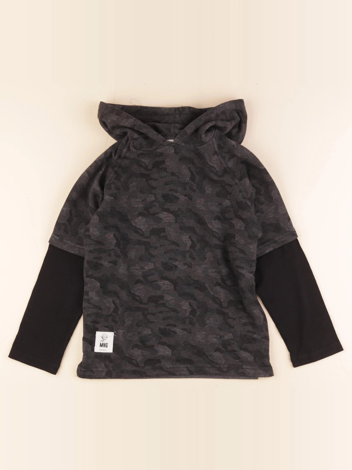 Mango - sweat gris, noir - 9/10 ans