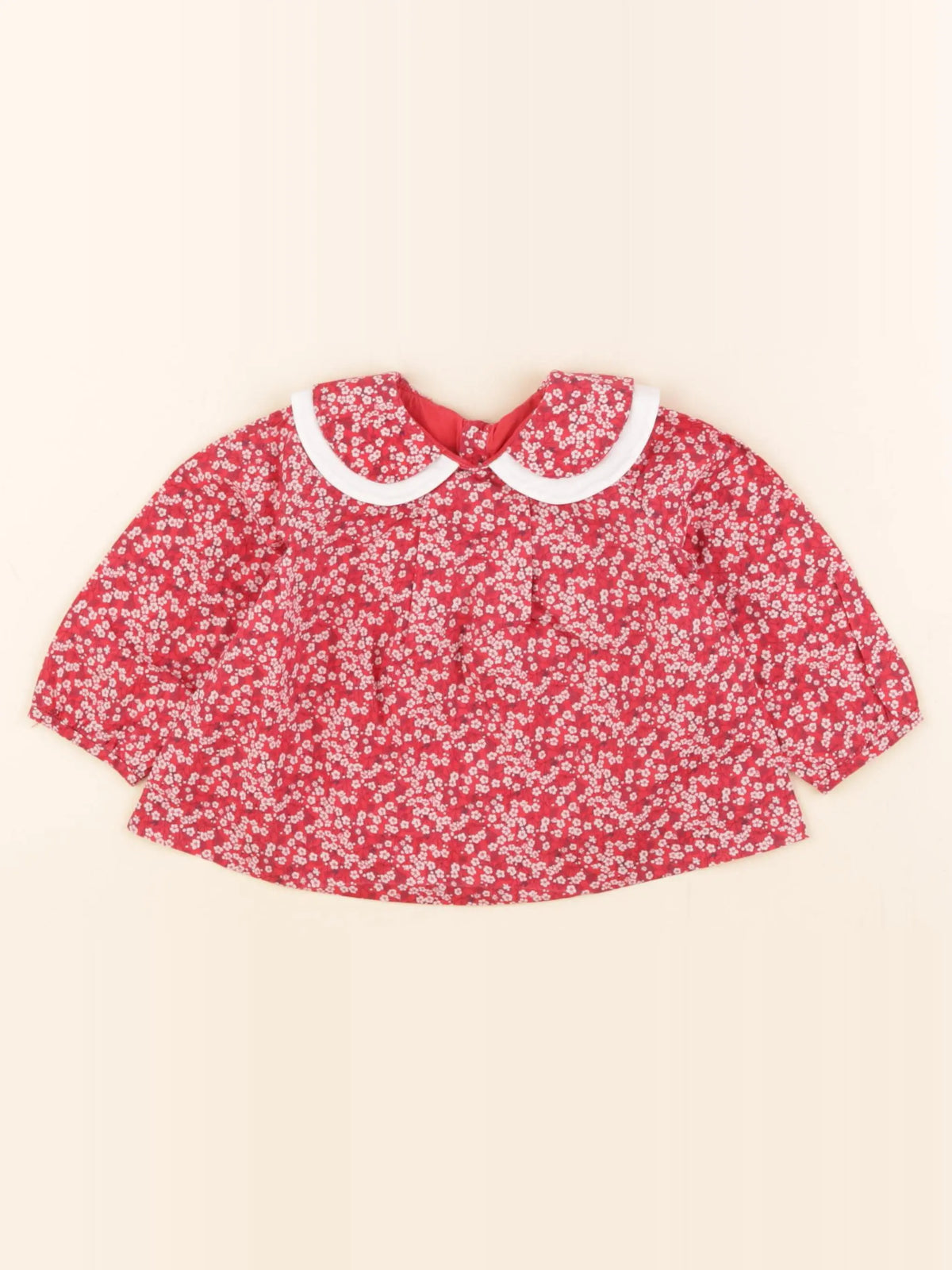 Jacadi - blouse liberty rouge - 12 mois