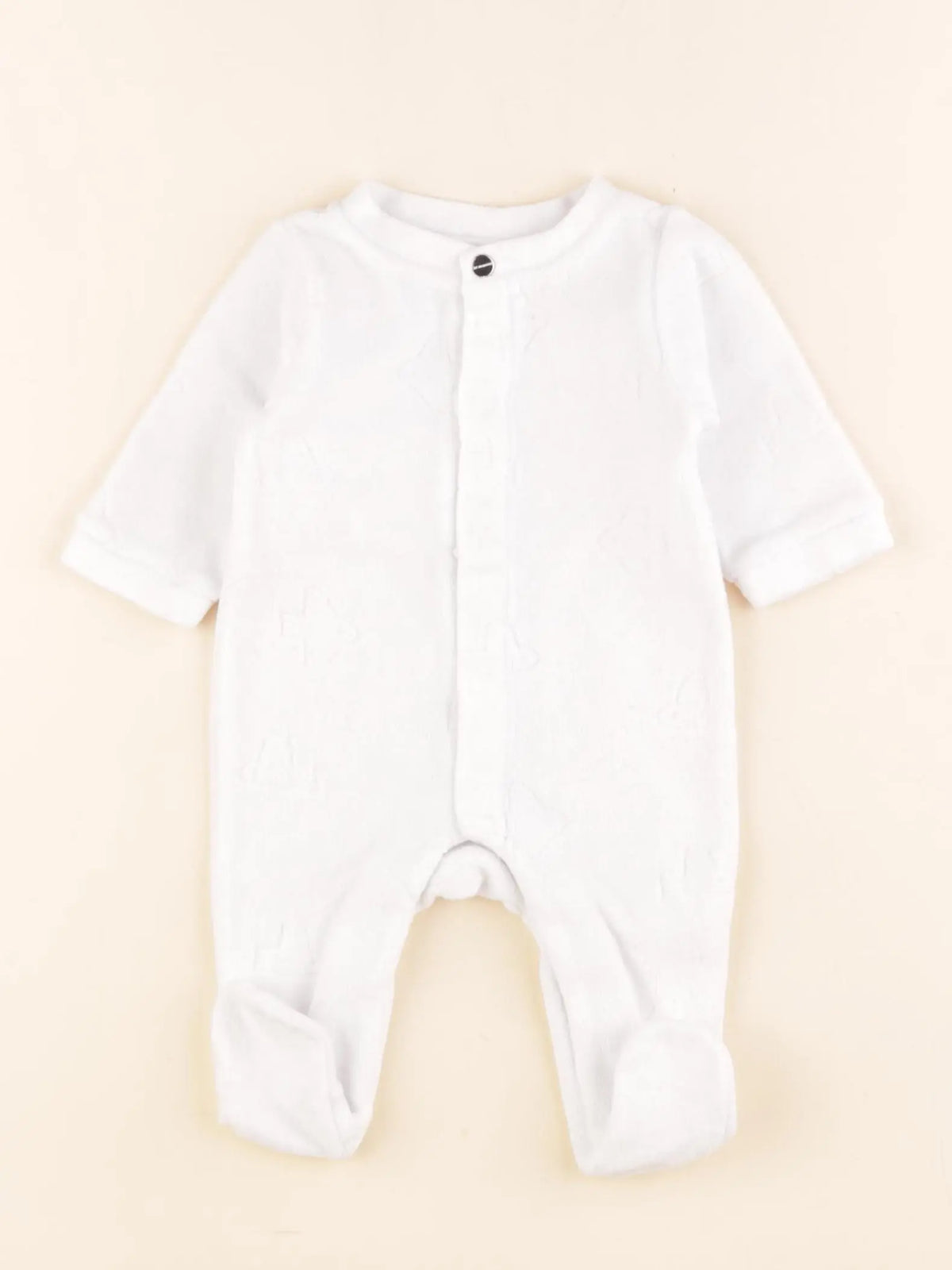 Jacadi - pyjama velours blanc - 1 mois