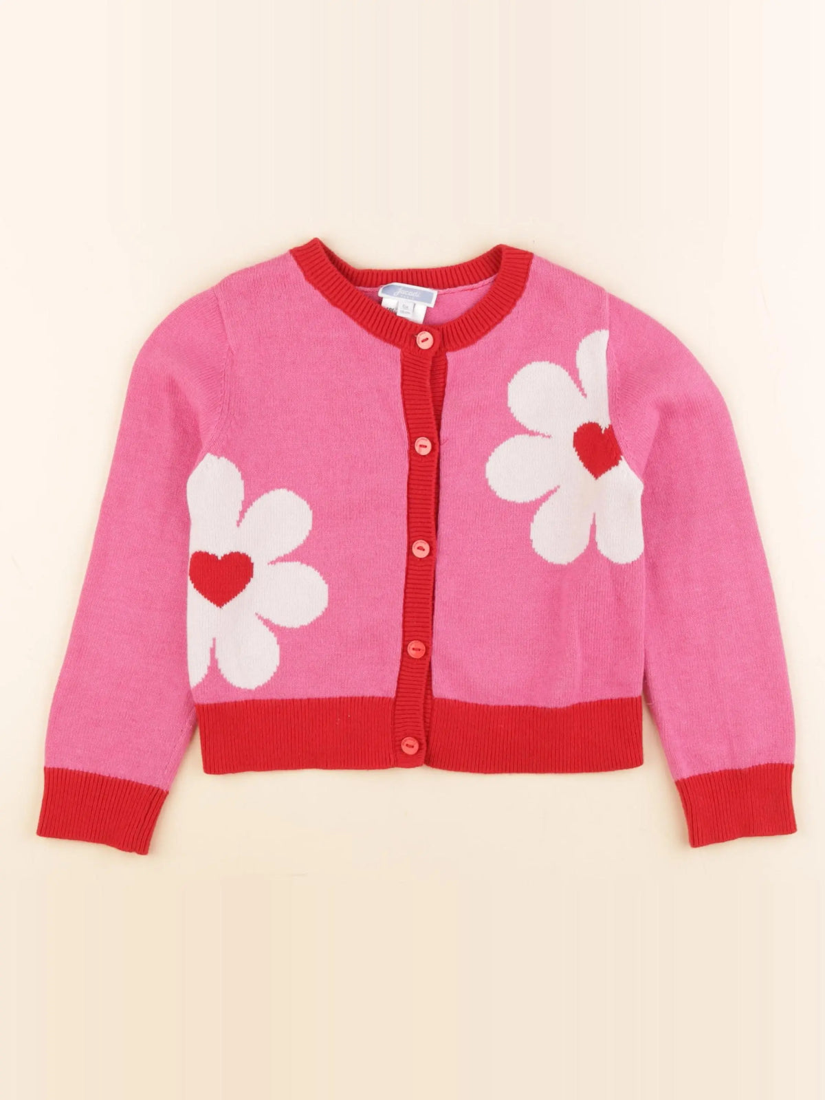 Jacadi - gilet rose - 6 ans
