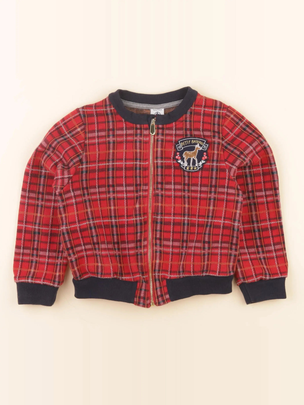 Petit Bateau - sweat rouge - 5 ans
