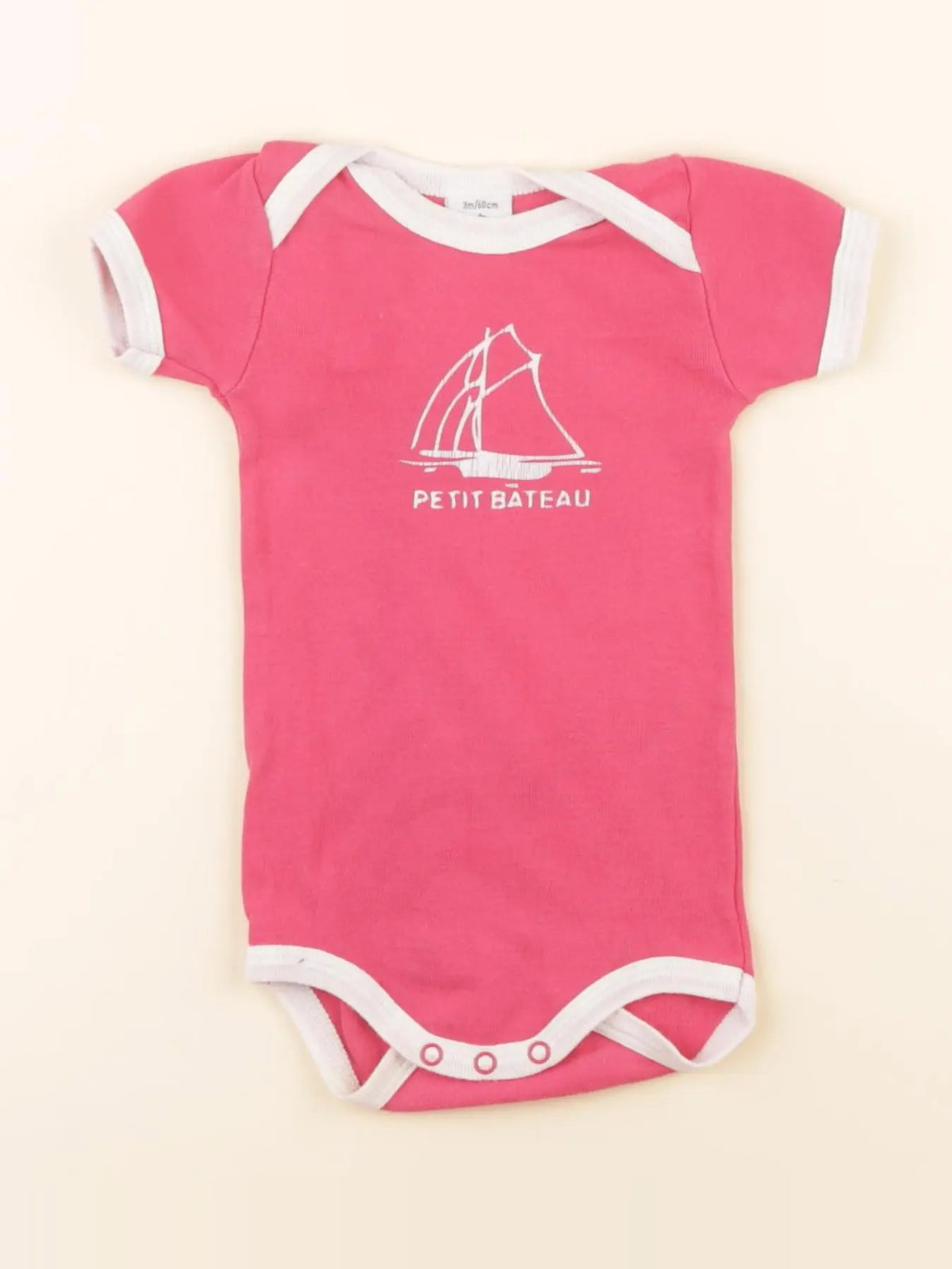 Petit Bateau - body rose - 3 mois