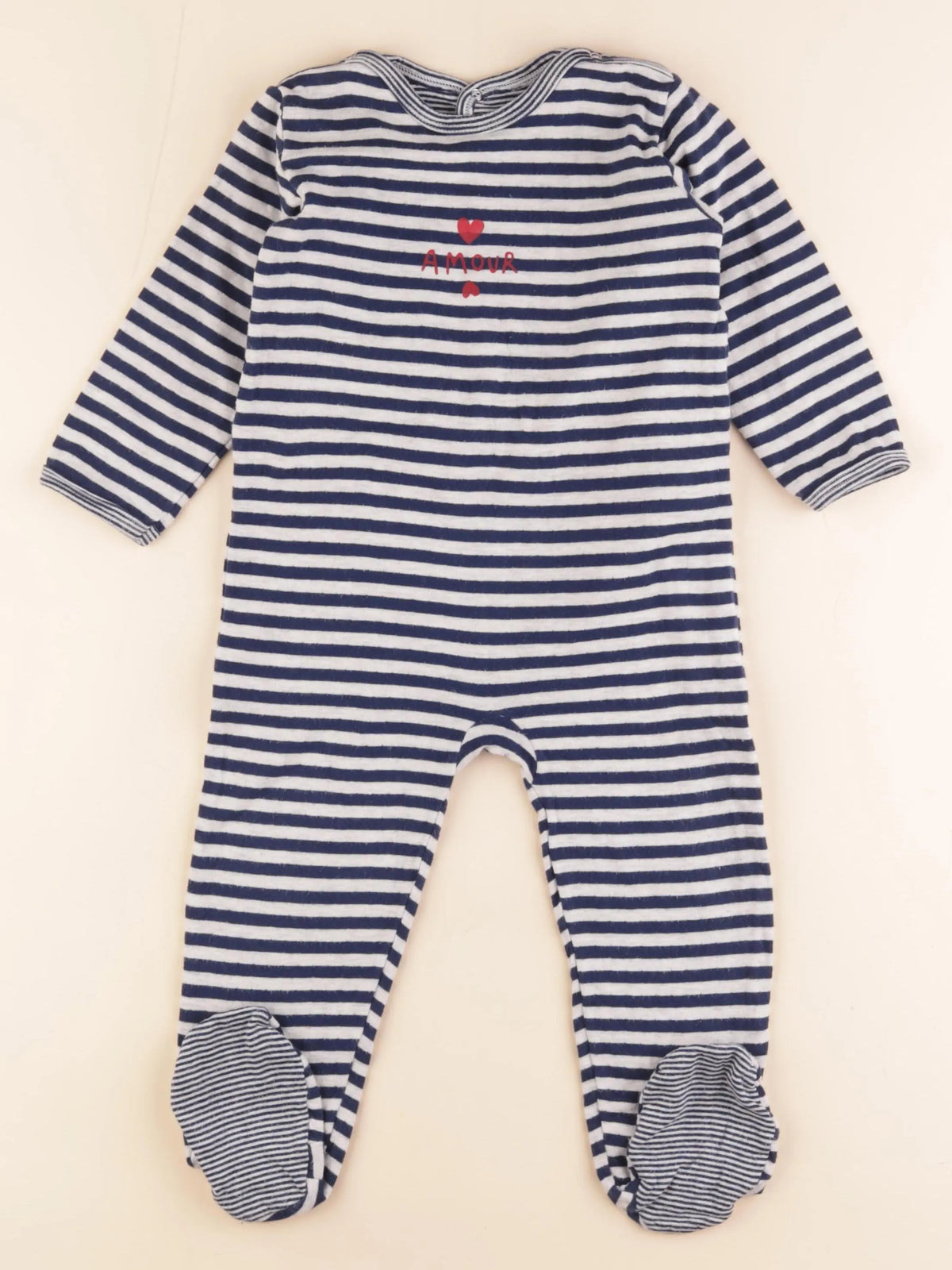 Petit Bateau - pyjama coton bleu - 24 mois