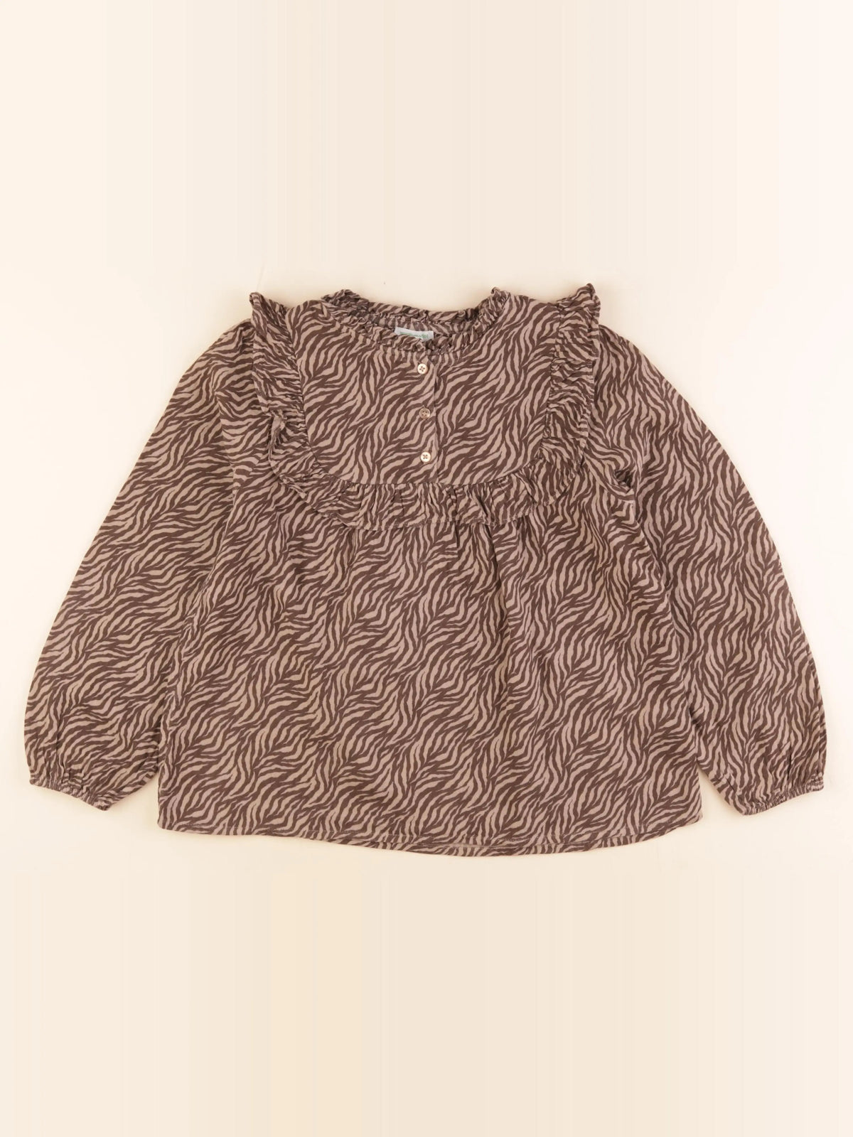 Vertbaudet - blouse marron - 10 ans