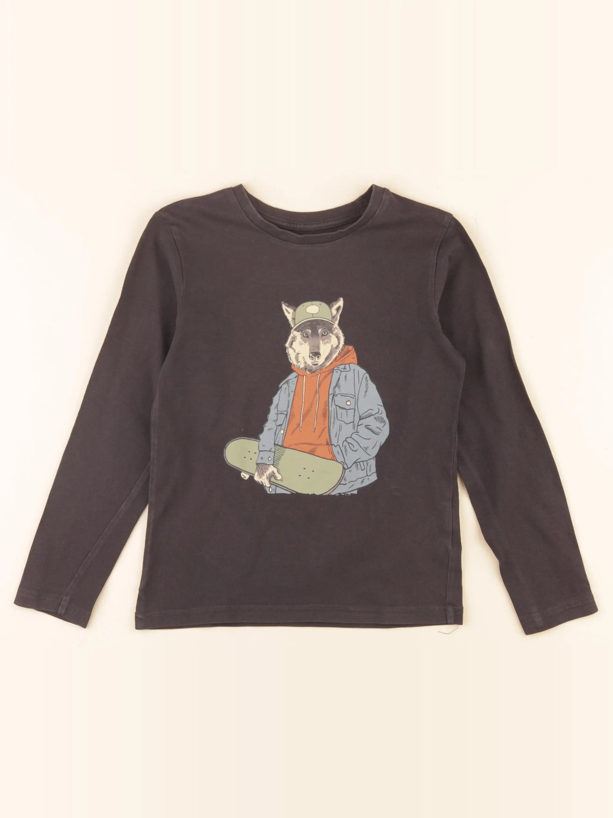 Vertbaudet - tee-shirt gris - 8 ans