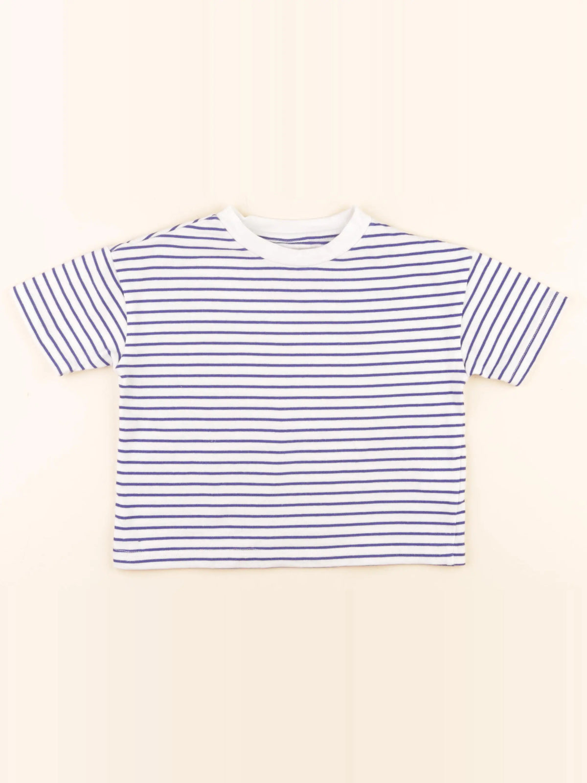 Monoprix - tee-shirt bleu, blanc - 3 ans