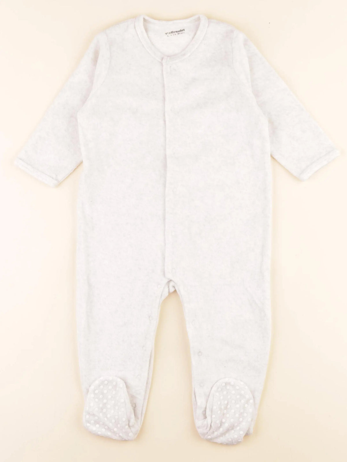Vertbaudet - pyjama velours beige - 18 mois