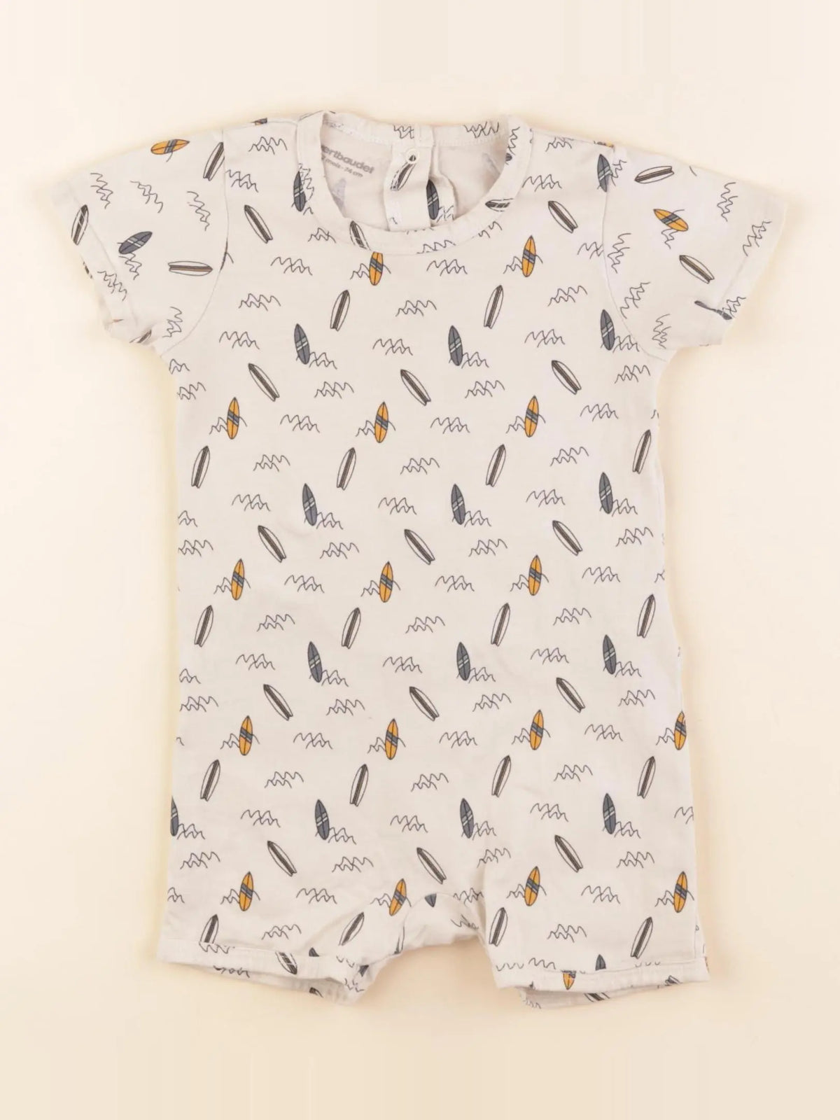 Vertbaudet - pyjama coton beige - 12 mois
