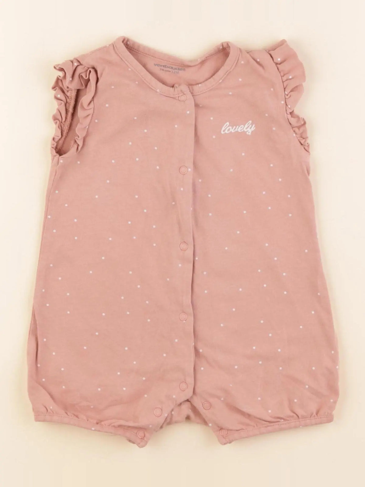 Vertbaudet - pyjama coton rose - 12 mois