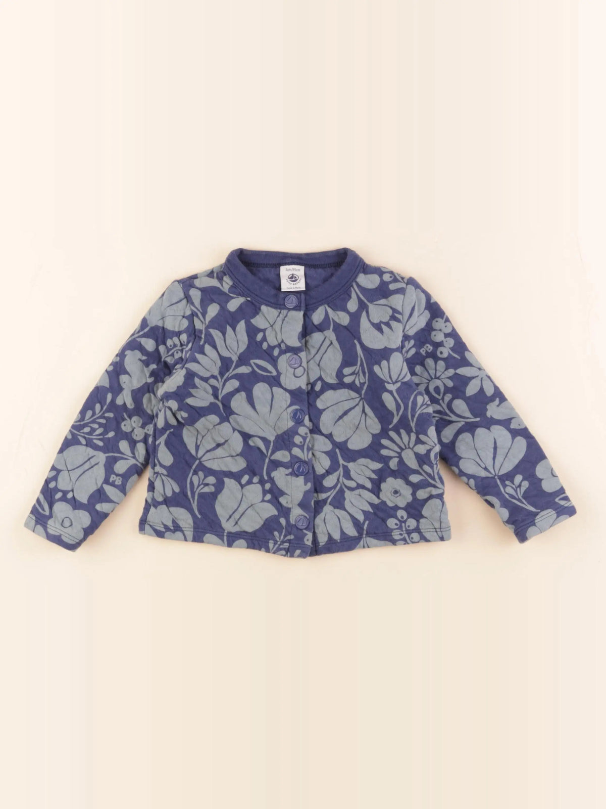 Petit Bateau - sweat bleu - 3 ans