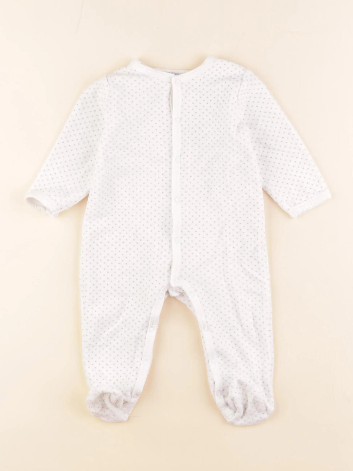 Boutchou - pyjama velours blanc - 6 mois