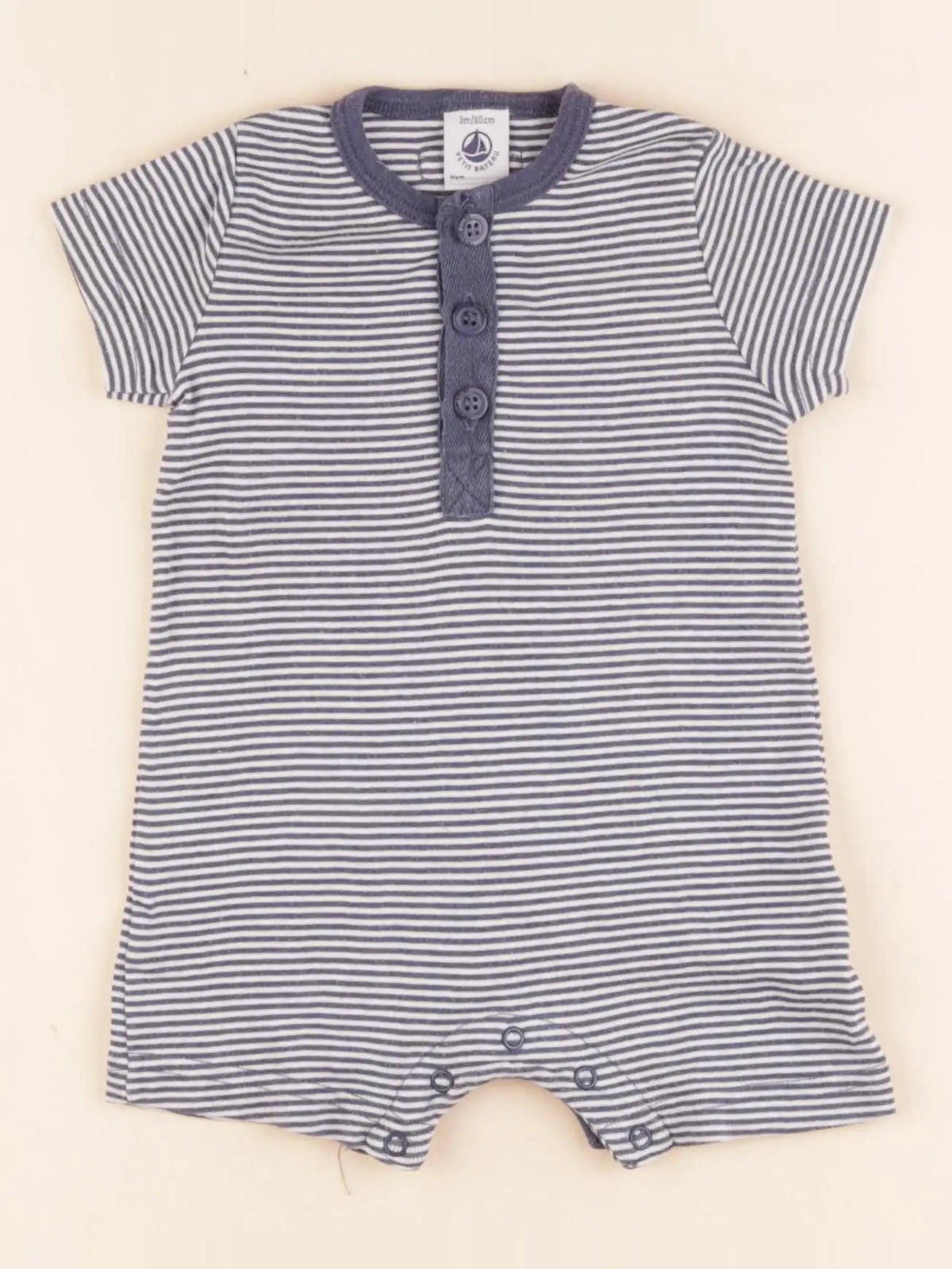 Petit Bateau - combinaison bleu - 3 mois