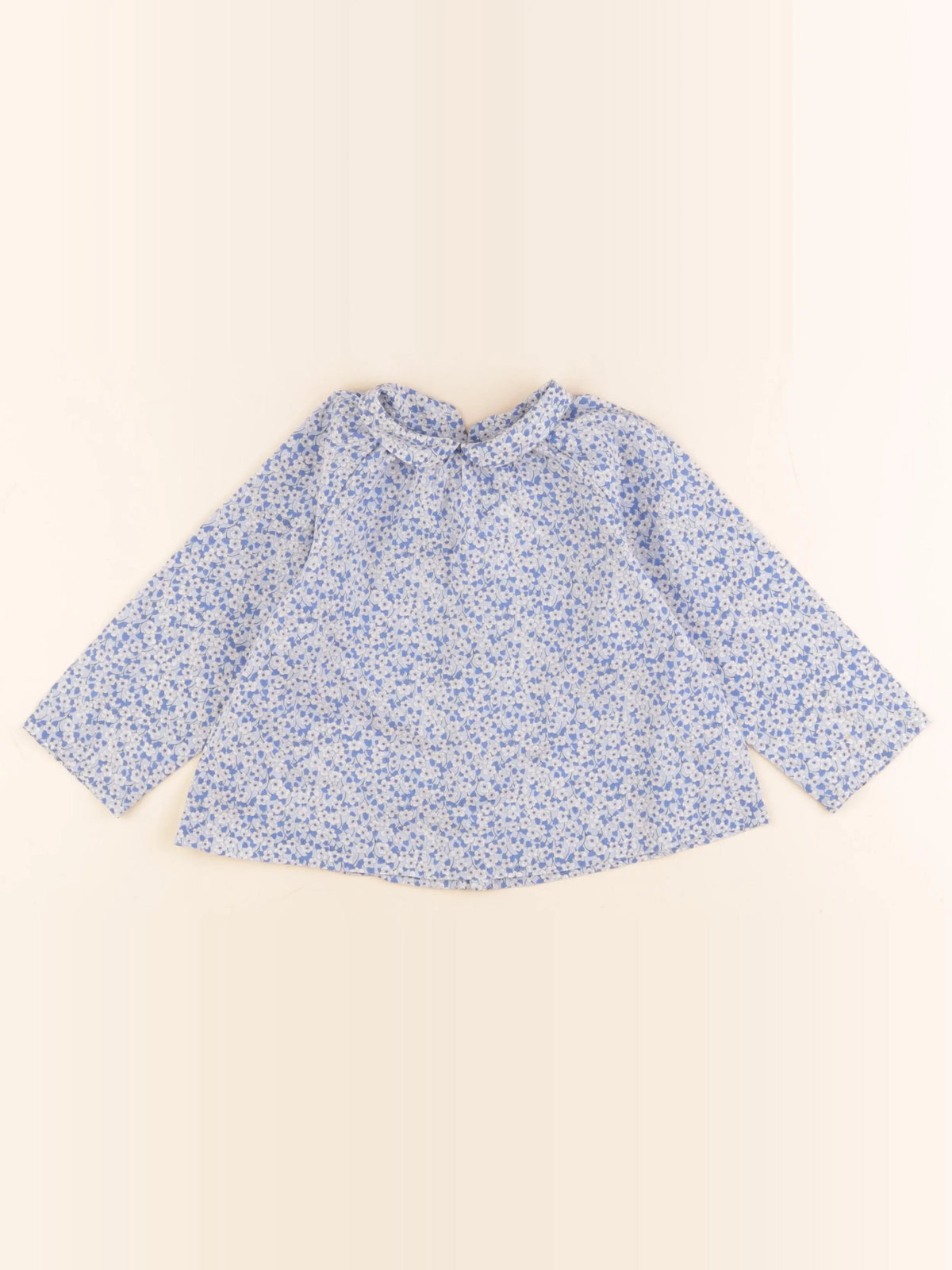 Jacadi - blouse liberty bleu - 24 mois