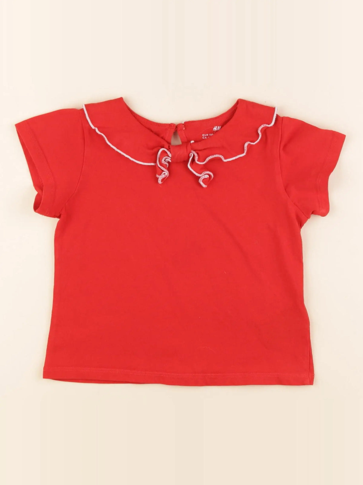 H&M - tee-shirt rouge - 4/6 ans
