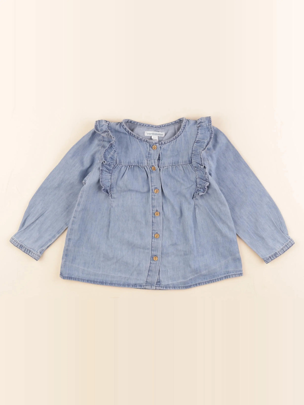 Vertbaudet - blouse bleu - 2 ans
