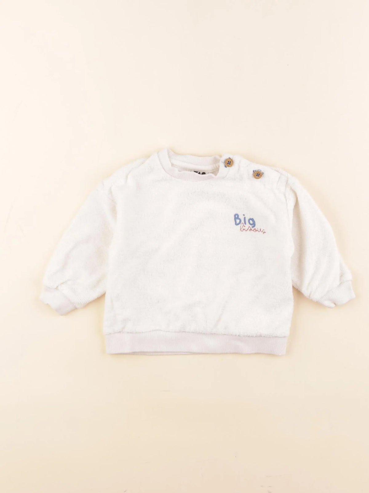 Tape à l'oeil - sweat imprimé au dos beige - 12 mois