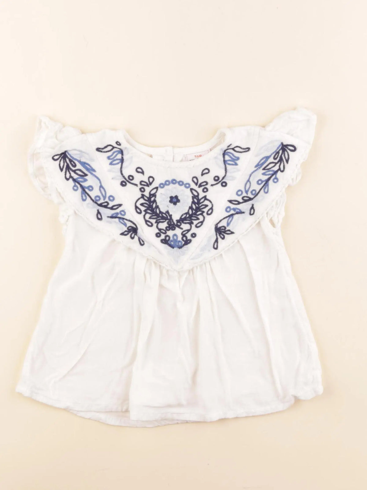 Tape à l'oeil - blouse blanc, bleu - 2 ans