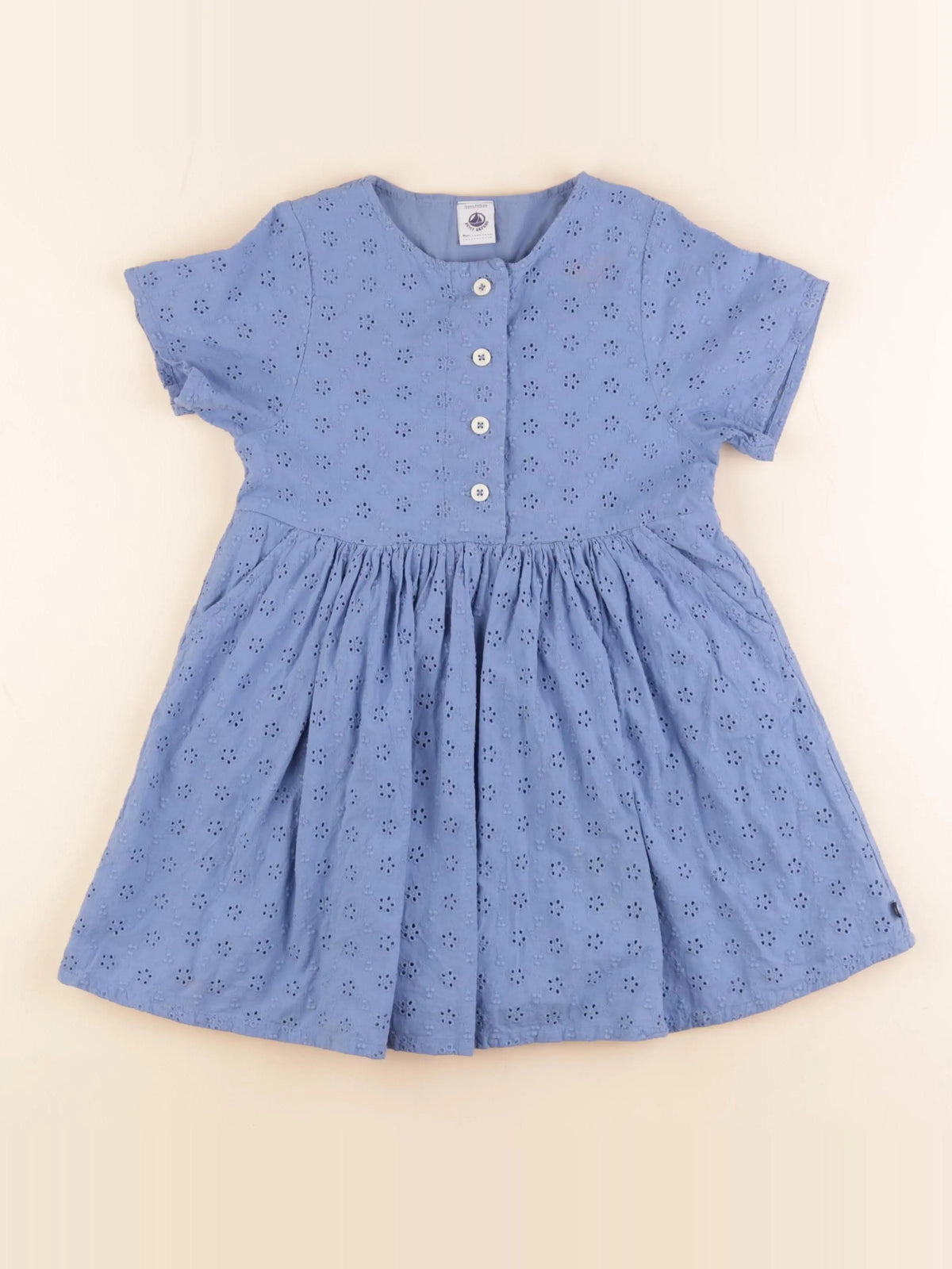 Petit Bateau - robe bleu - 5 ans
