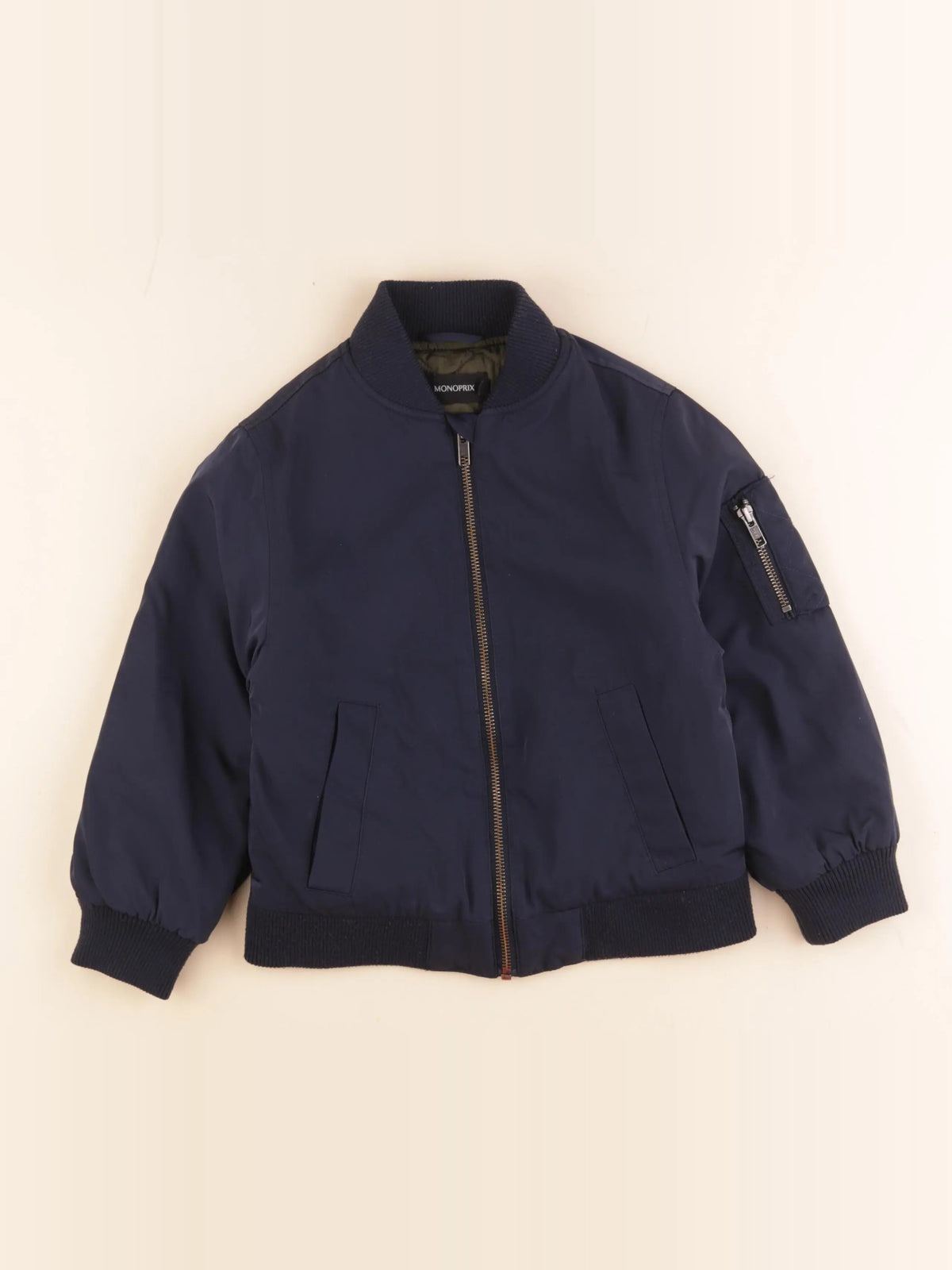 Monoprix - veste doublé bleu - 5/6 ans