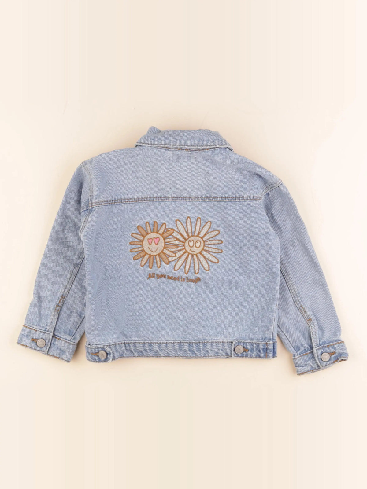 Vertbaudet - veste imprimé au dos bleu - 4 ans