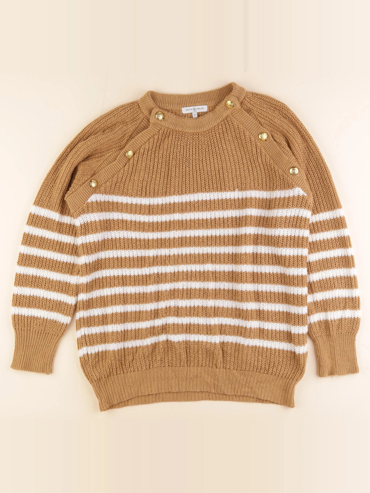 Envie de fraise - pull grossesse marron, beige - s