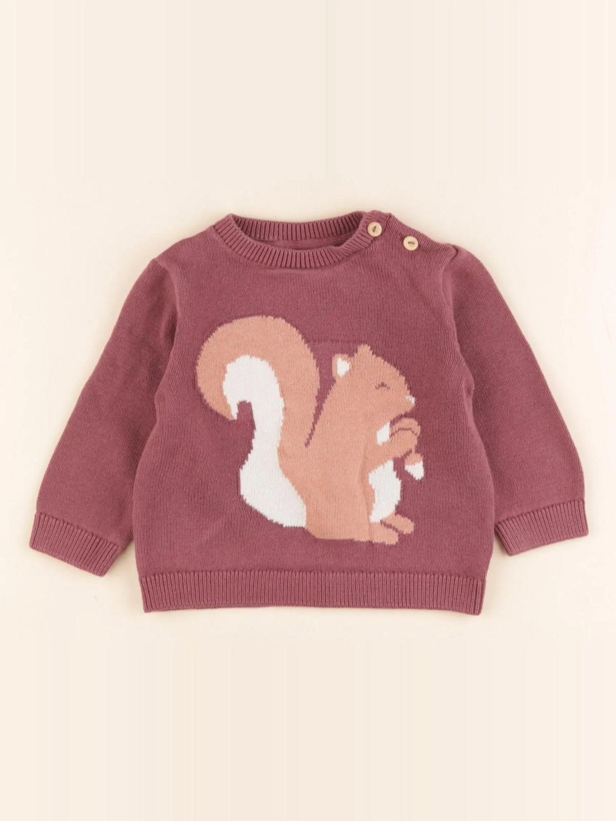 H&M - pull violet - 6/9 mois