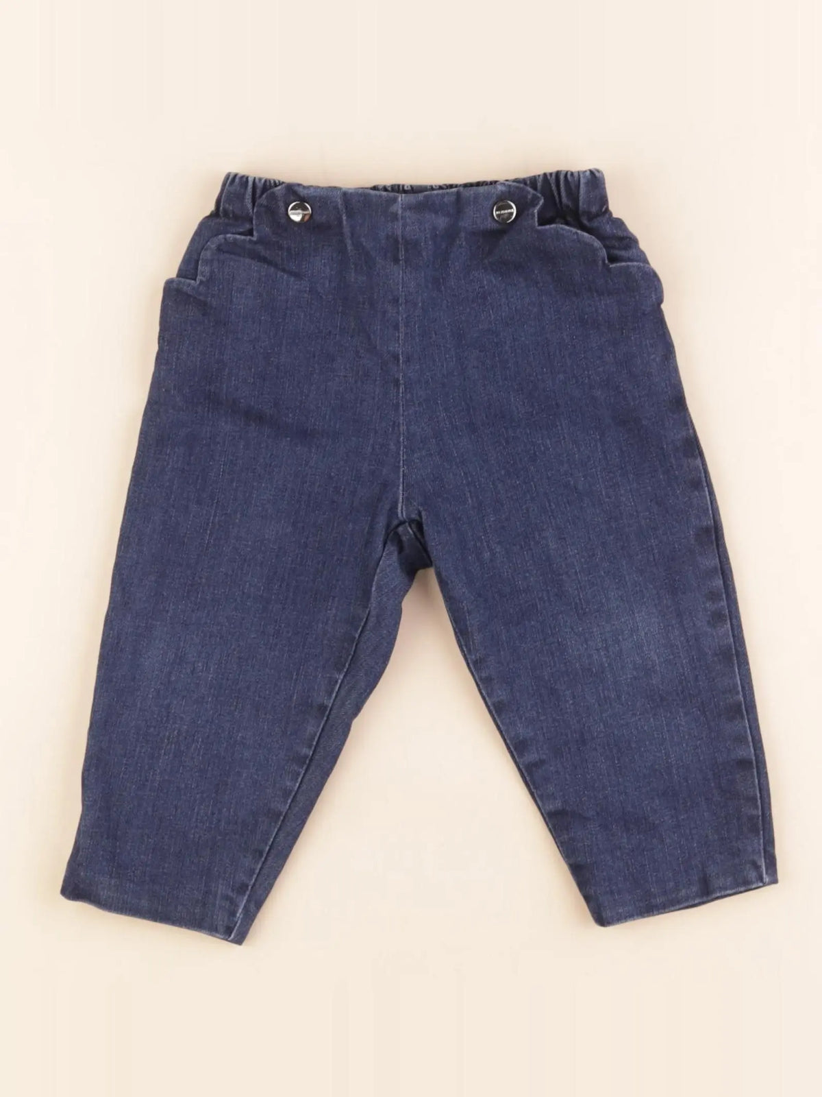 Jacadi - pantalon doublé bleu - 12 mois