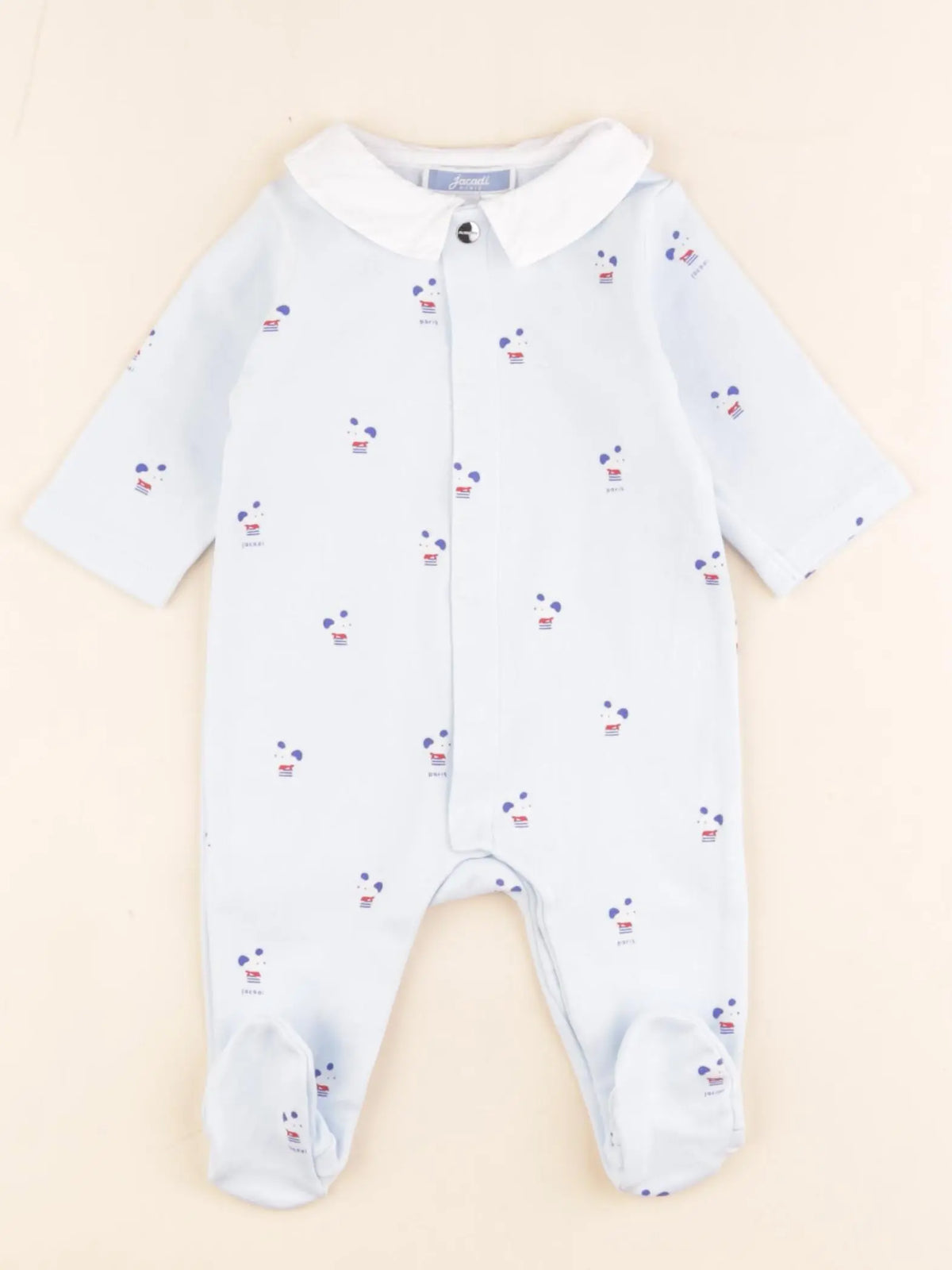 Jacadi - pyjama coton bleu - 3 mois