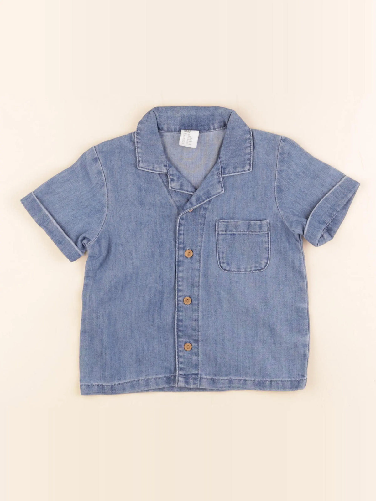 H&M - chemise bleu - 12/18 mois