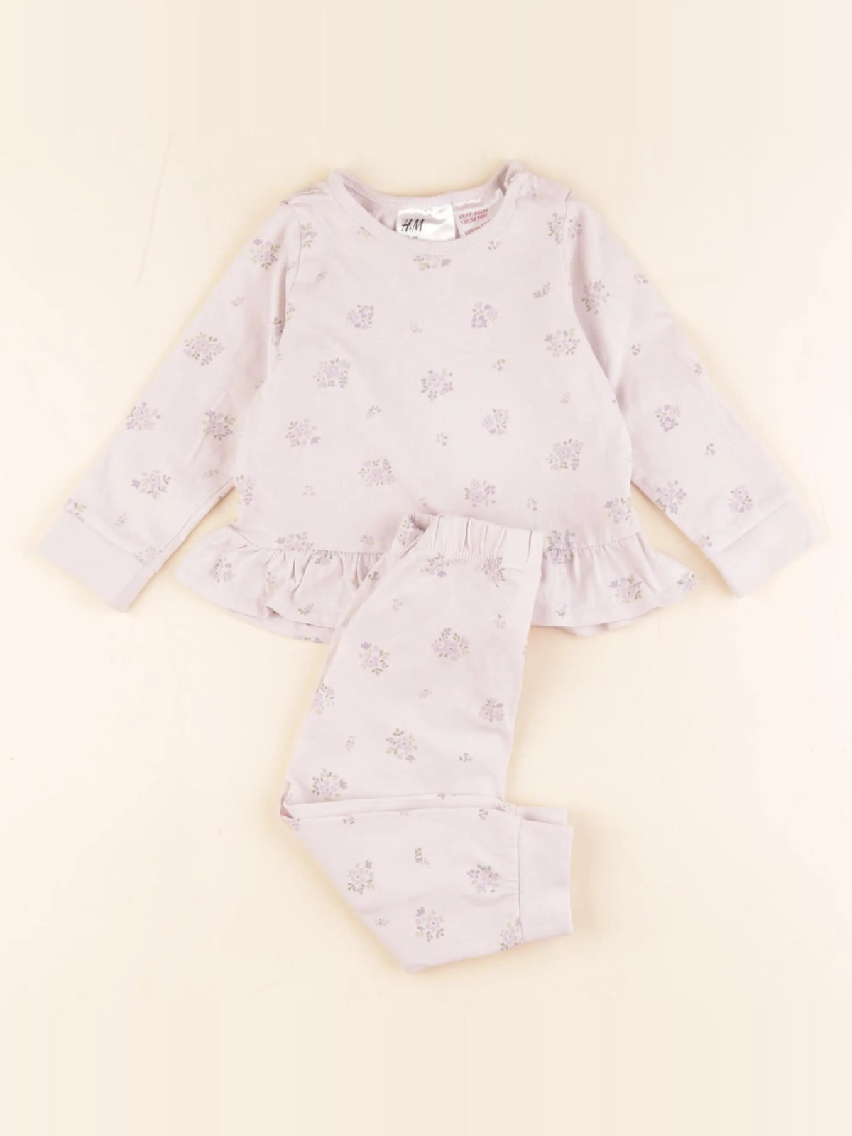 H&M - pyjama coton violet - 4/6 mois