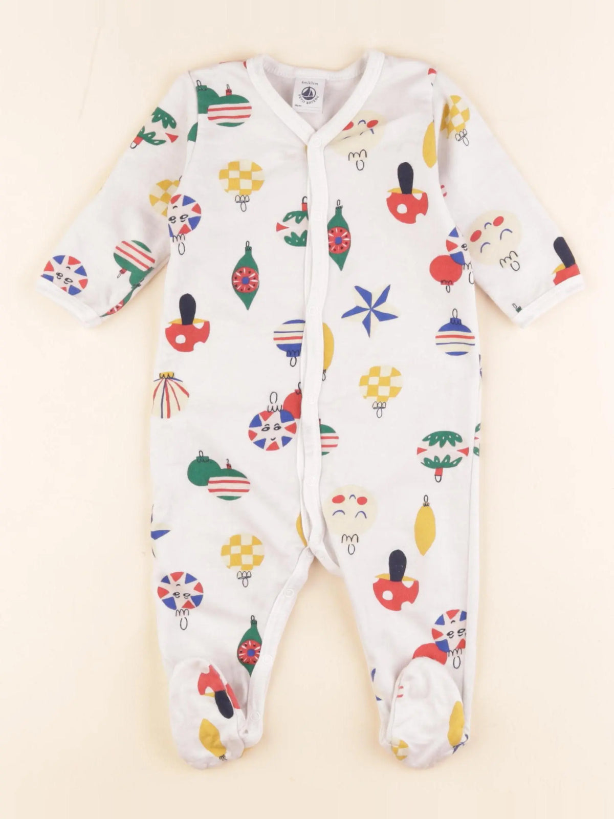 Petit Bateau - pyjama coton multicolore - 6 mois