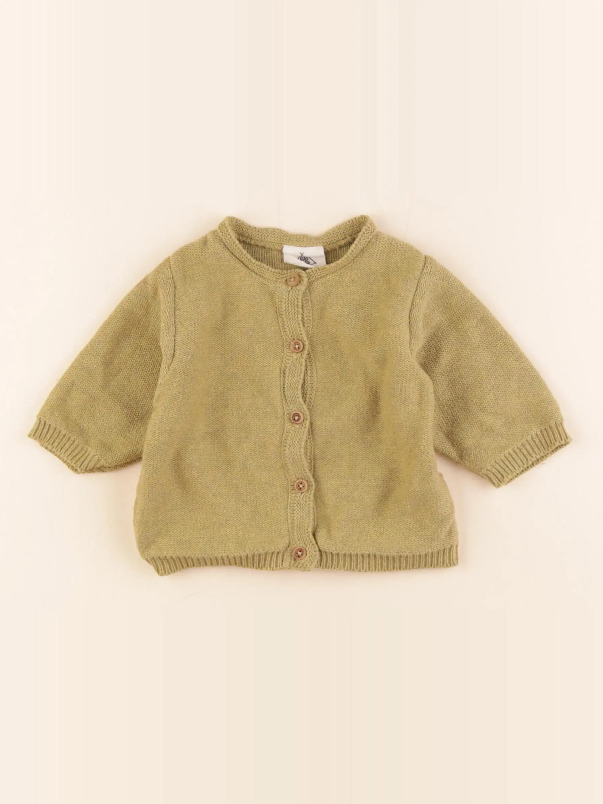 Lililotte - gilet vert - 6/9 mois