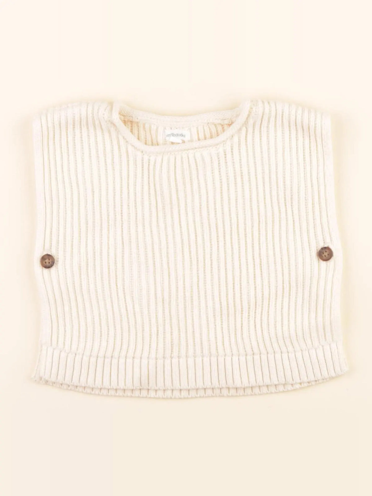 Vertbaudet - pull beige - 12 mois