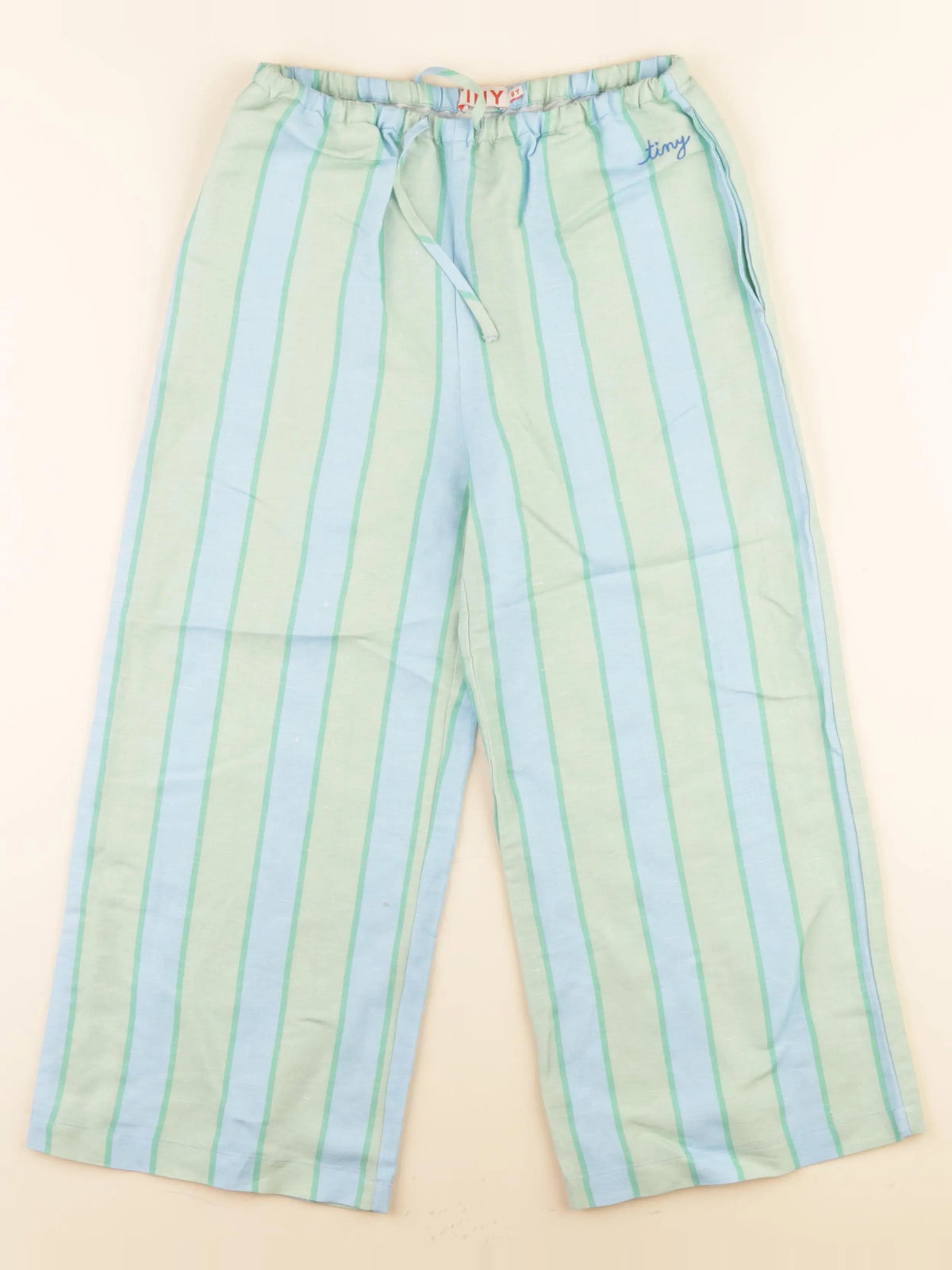 Tiny Cottons - pantalon bleu, vert - 8 ans