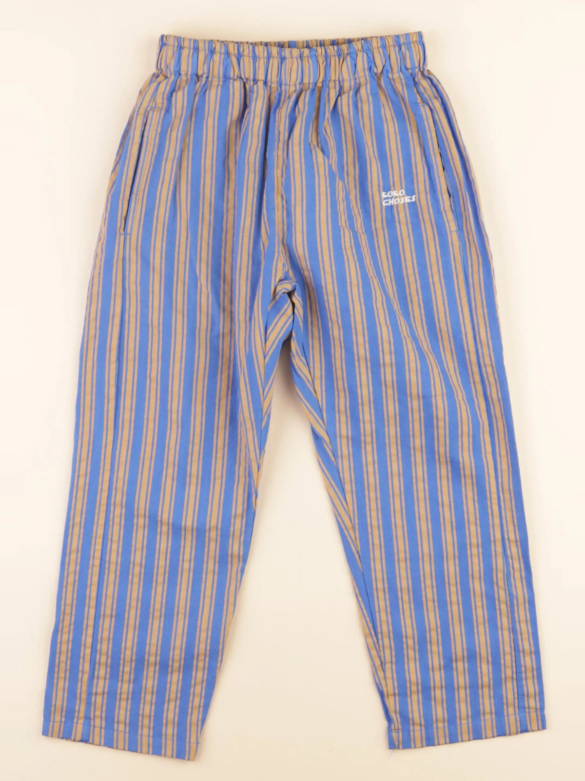 Bobo Choses - pantalon bleu, beige - 6/7 ans