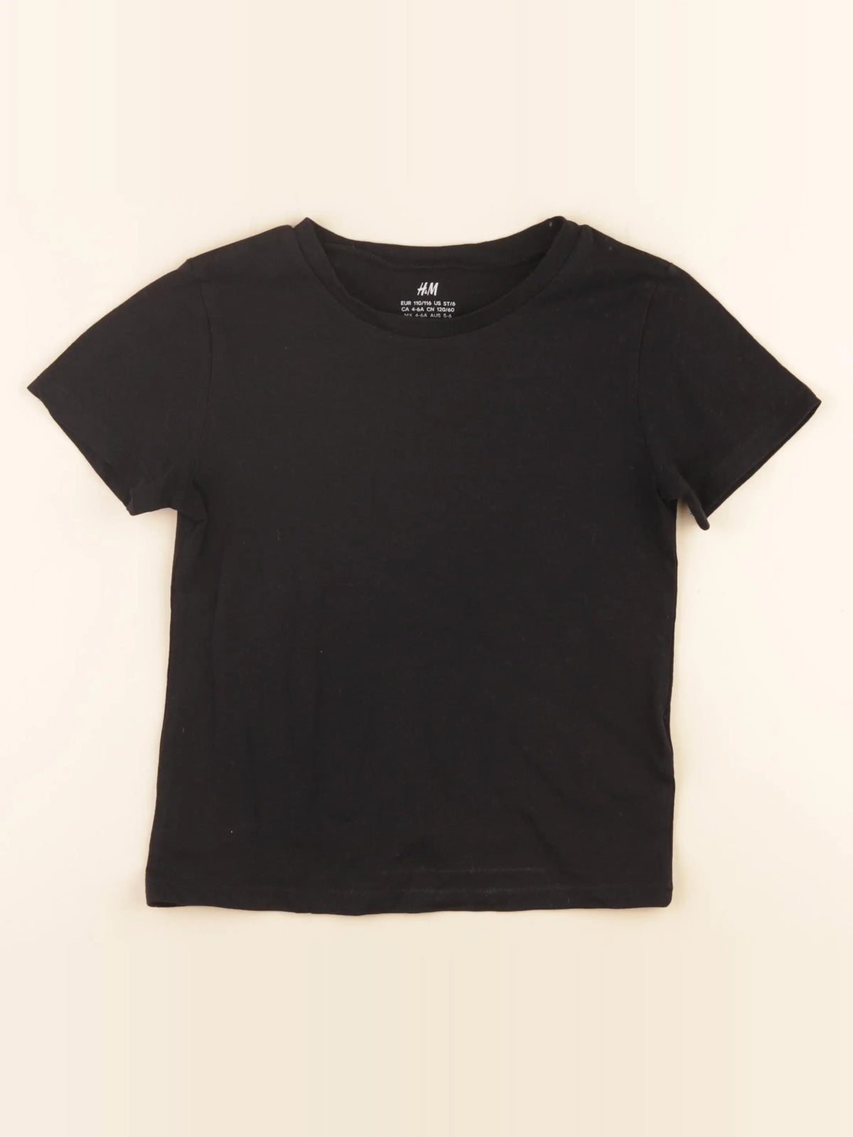 H&M - tee-shirt noir - 4/6 ans