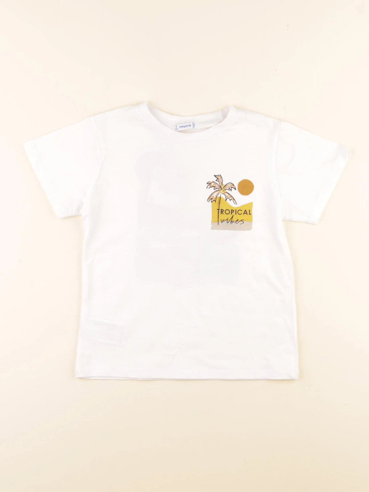 Mayoral - tee-shirt imprimé au dos blanc - 6 ans