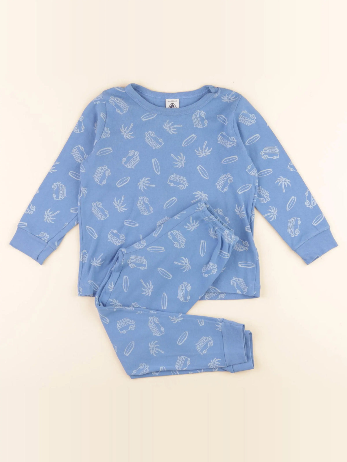 Petit Bateau - pyjama coton bleu - 4 ans