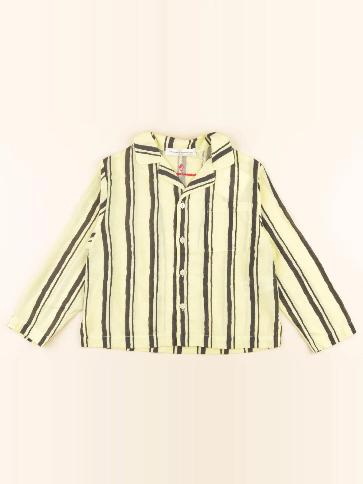 The animals observatory - chemise jaune, noir - 4 ans