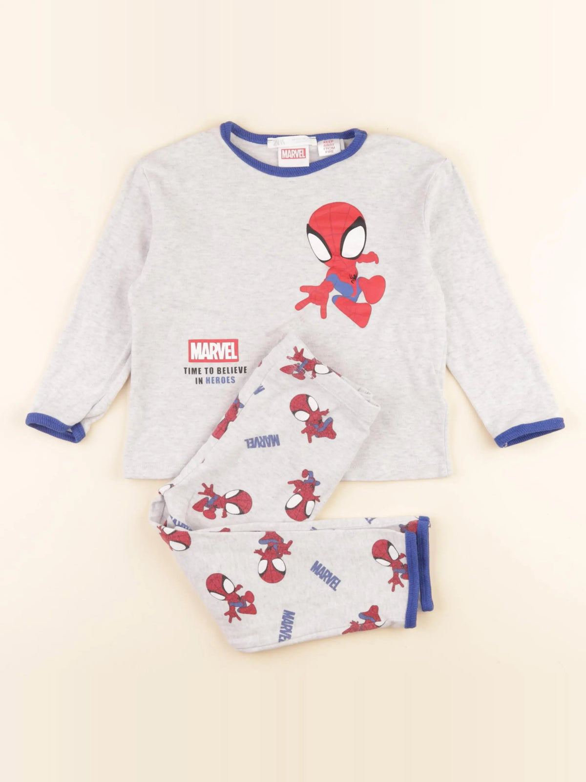 Zara - pyjama coton gris - 3/4 ans