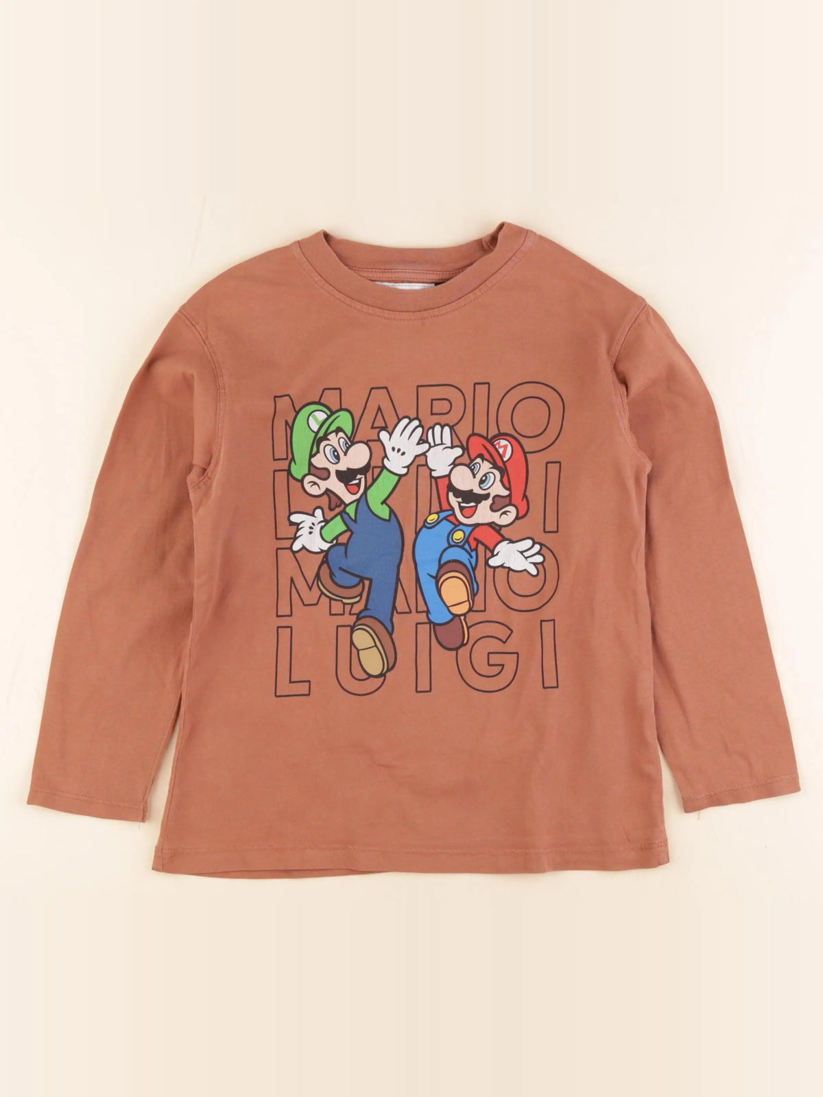Zara - tee-shirt marron - 6/7 ans