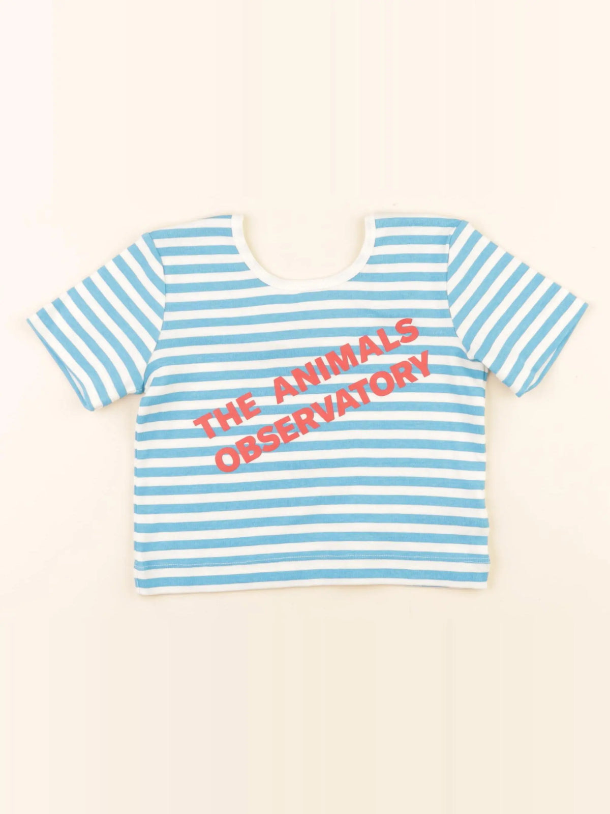 The animals observatory - tee-shirt bleu, blanc - 4 ans