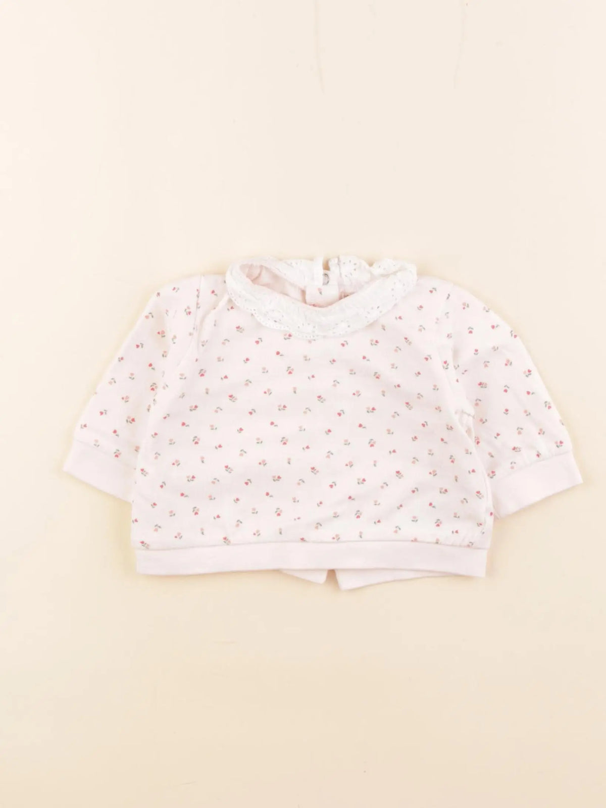 Vertbaudet - sweat rose - 1 mois