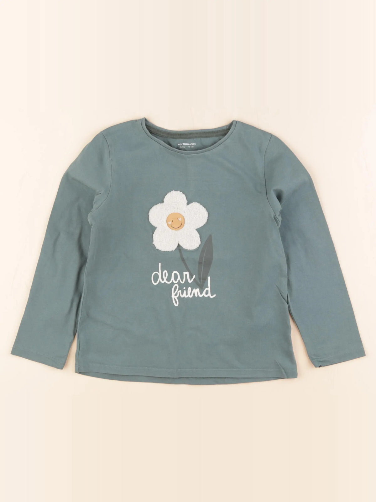 Vertbaudet - tee-shirt vert - 6 ans