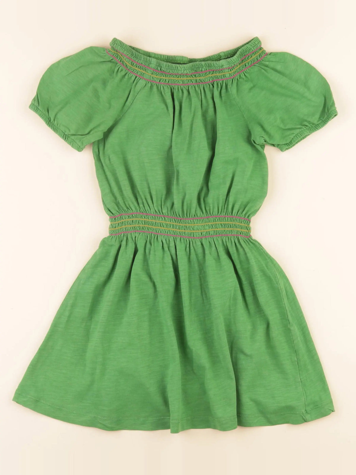 Monoprix - robe vert - 6 ans