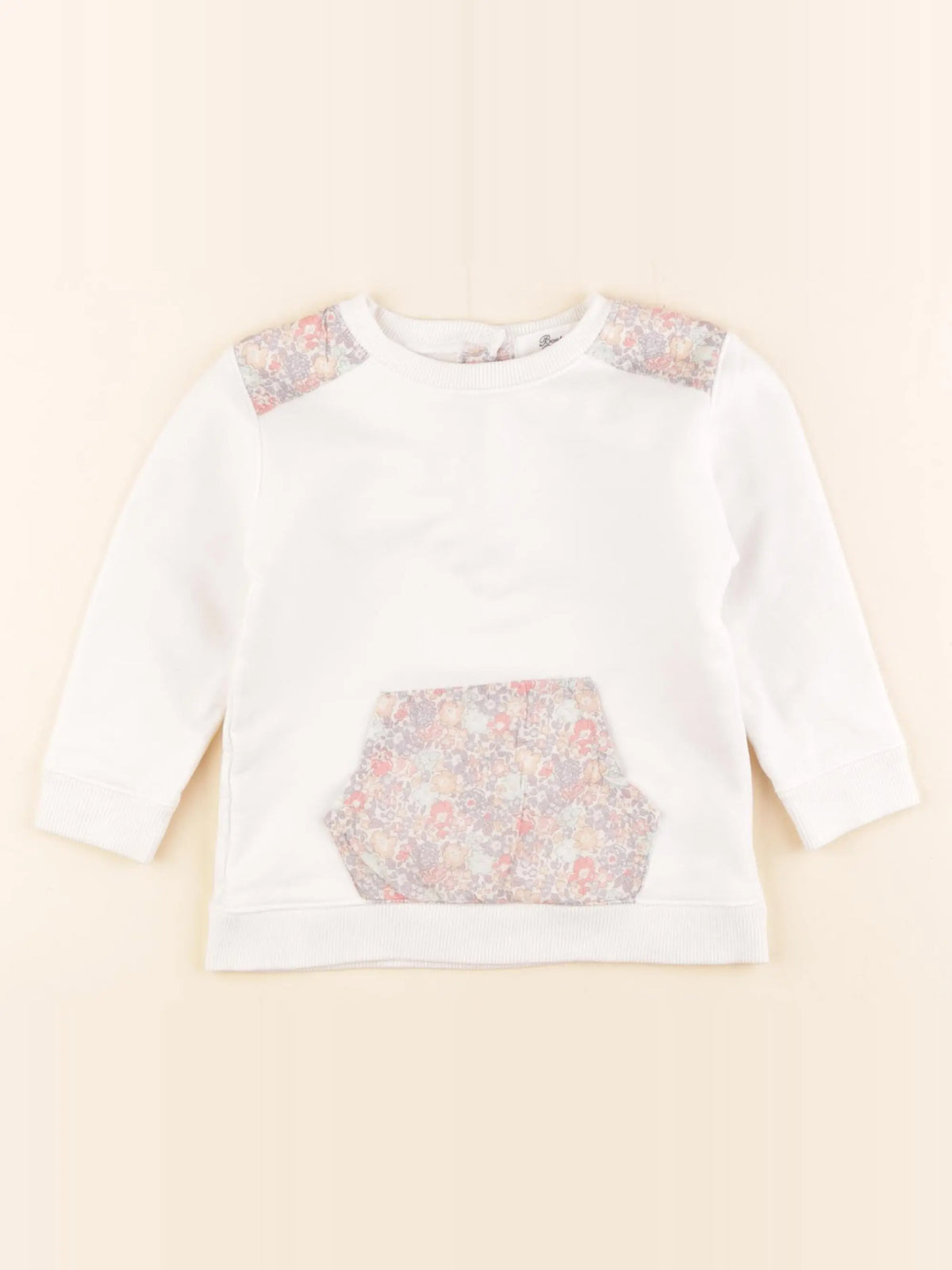 Bonpoint - sweat blanc - 2 ans