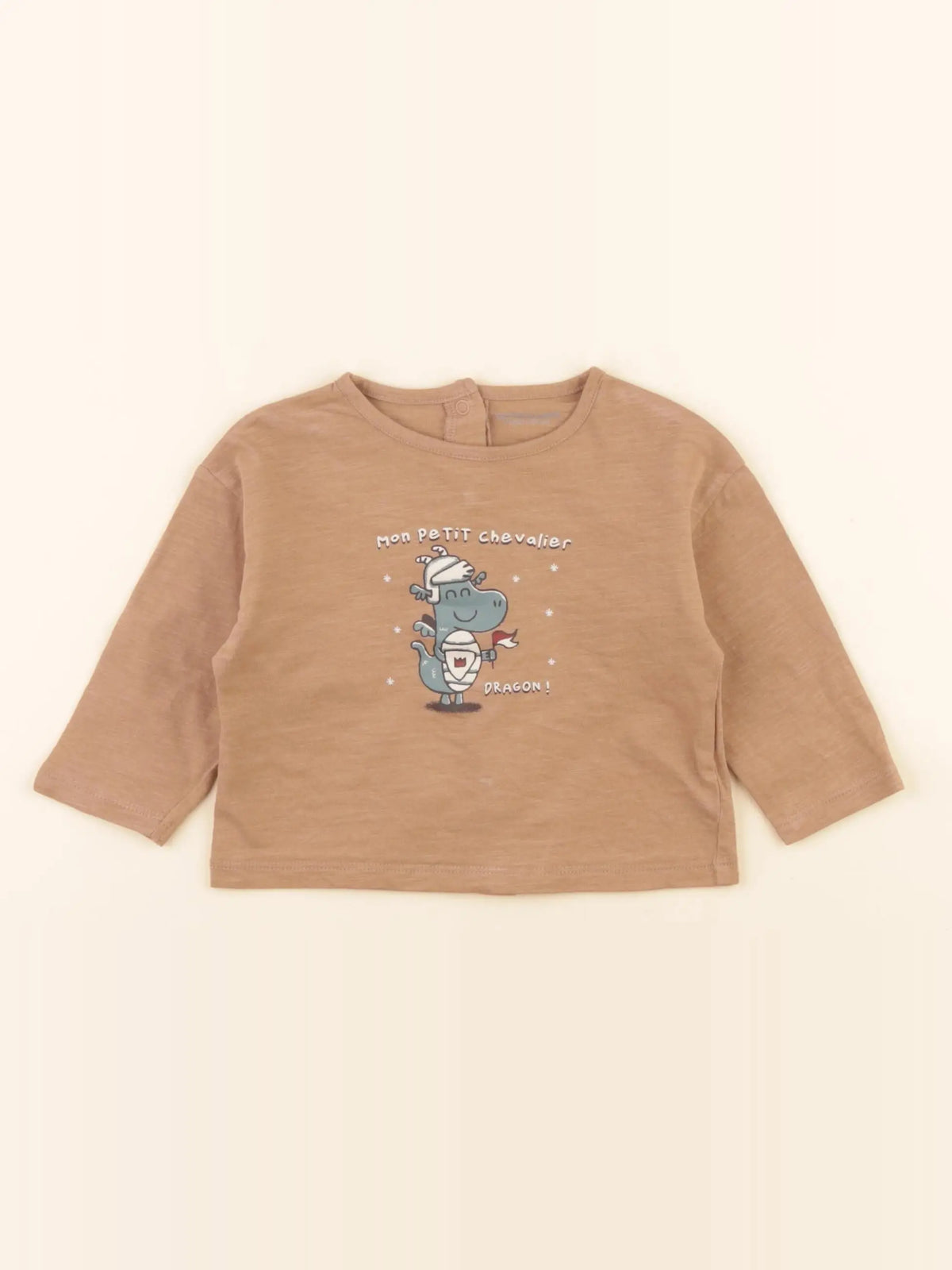 Vertbaudet - tee-shirt marron - 6 mois