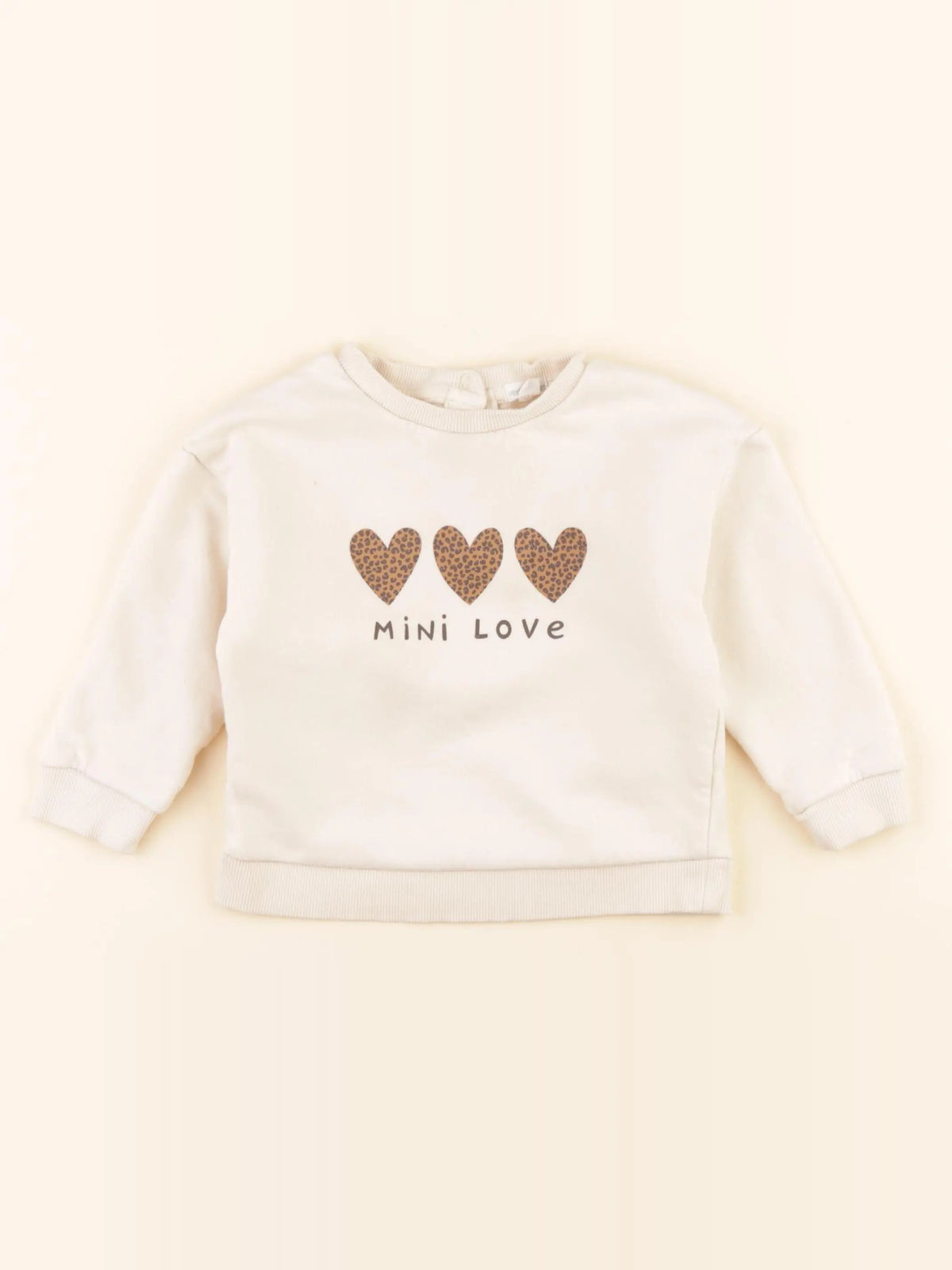 Vertbaudet - sweat beige - 24 mois
